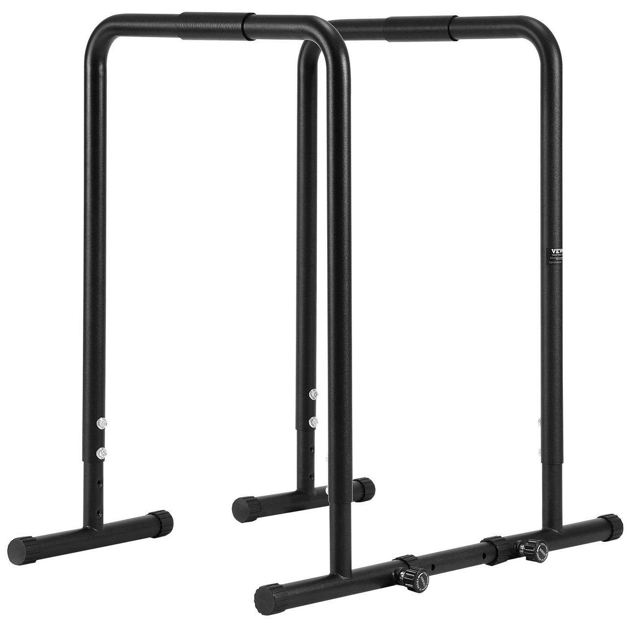 VEVOR Dip Bar, 440 lbs Capacity, Heave Duty Dip Stand Station with Adjustable Height, Fitness Workout Dip Bar Station Stabilizer Parallette Push Up Stand, Parallel Bars for Strength Training Home Gym