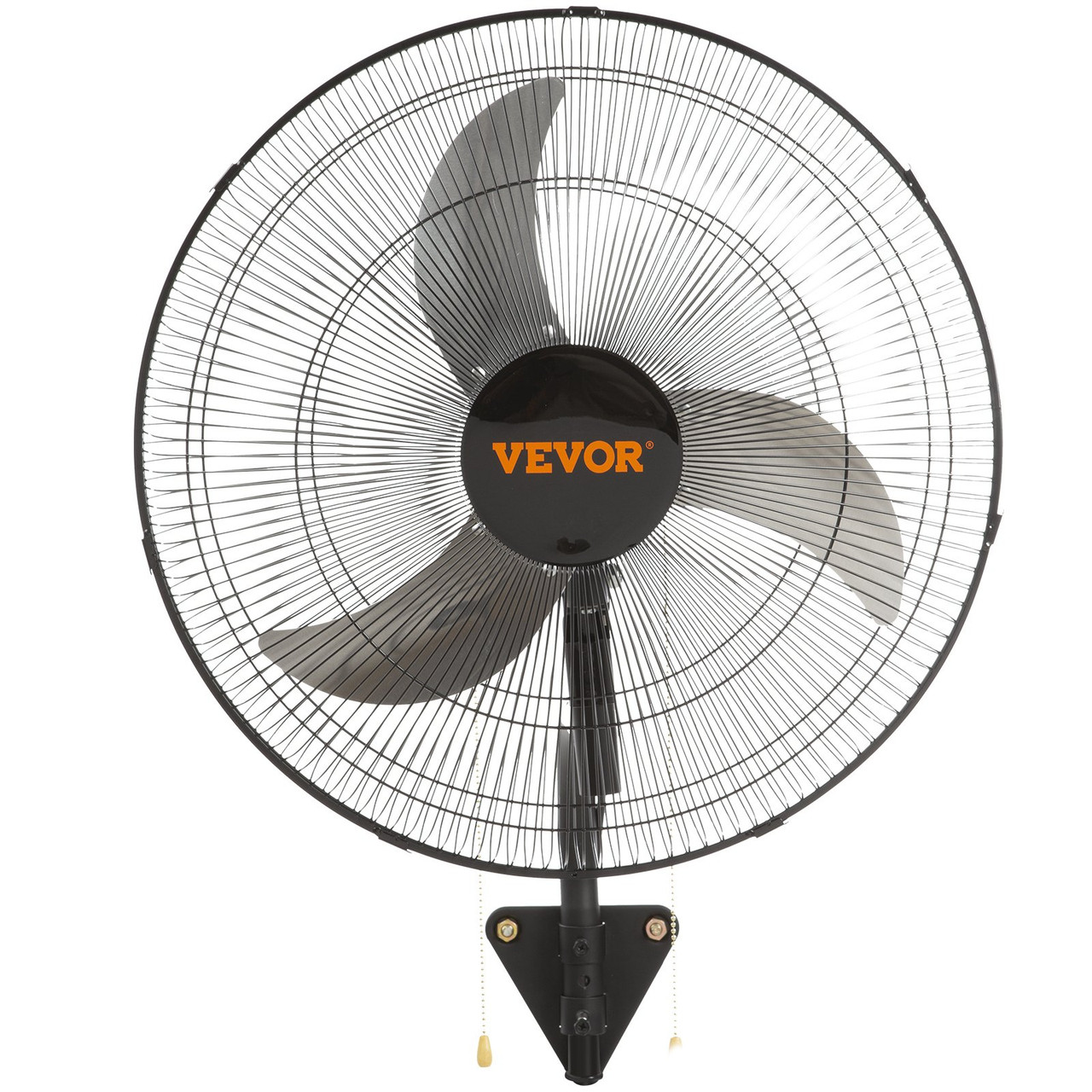 VEVOR Wall Mount Fan, 20 Inch, 3-speed High Velocity Max. 4650 CFM Oscillating Industrial Wall Fan, Commercial or Residential for Warehouse, Greenhouse, Workshop, Patio, Basement, Black, ETL Listed