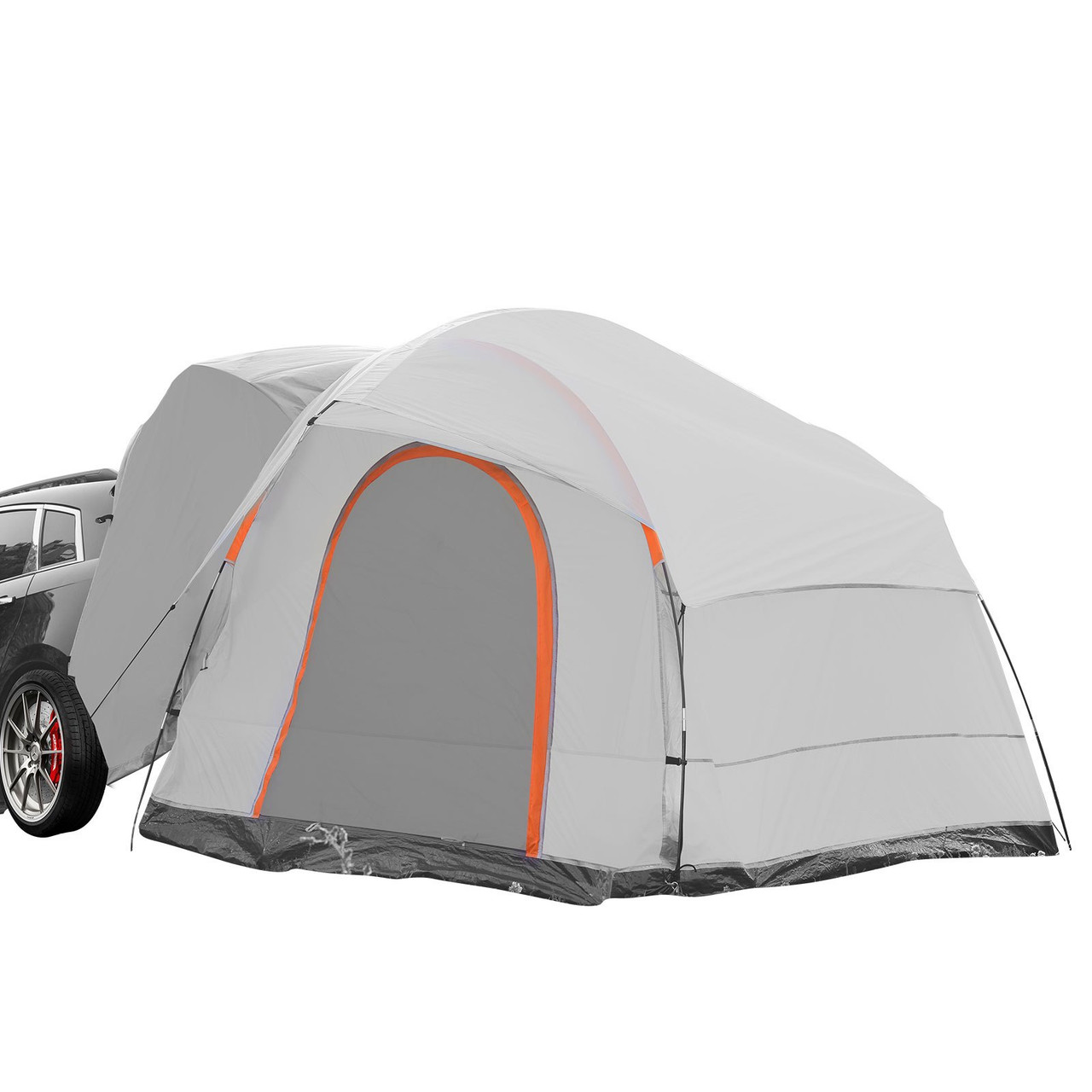 VEVOR SUV Camping Tent, 8'-8' SUV Tent Attachment for Camping with Rain Layer and Carry Bag, PU2000mm Double Layer Truck Tent, Accommodate 6-8 Person, Rear Tent for Van Hatch Tailgate