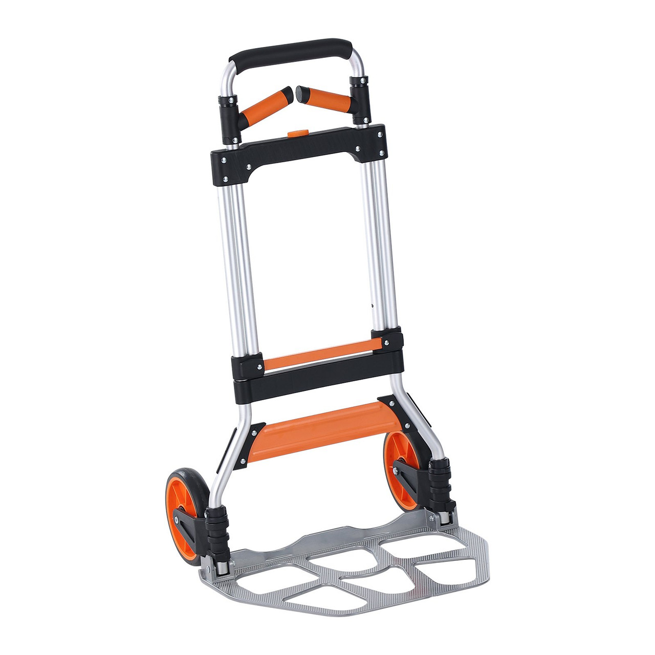 VEVOR Folding Hand Truck, 309 lbs Load Capacity, Aluminum Portable Cart, Convertible Hand Truck and Dolly with Telescoping Handle and PP+TPR Wheels, Ultra Lightweight Super Strong for Moving Warehouse