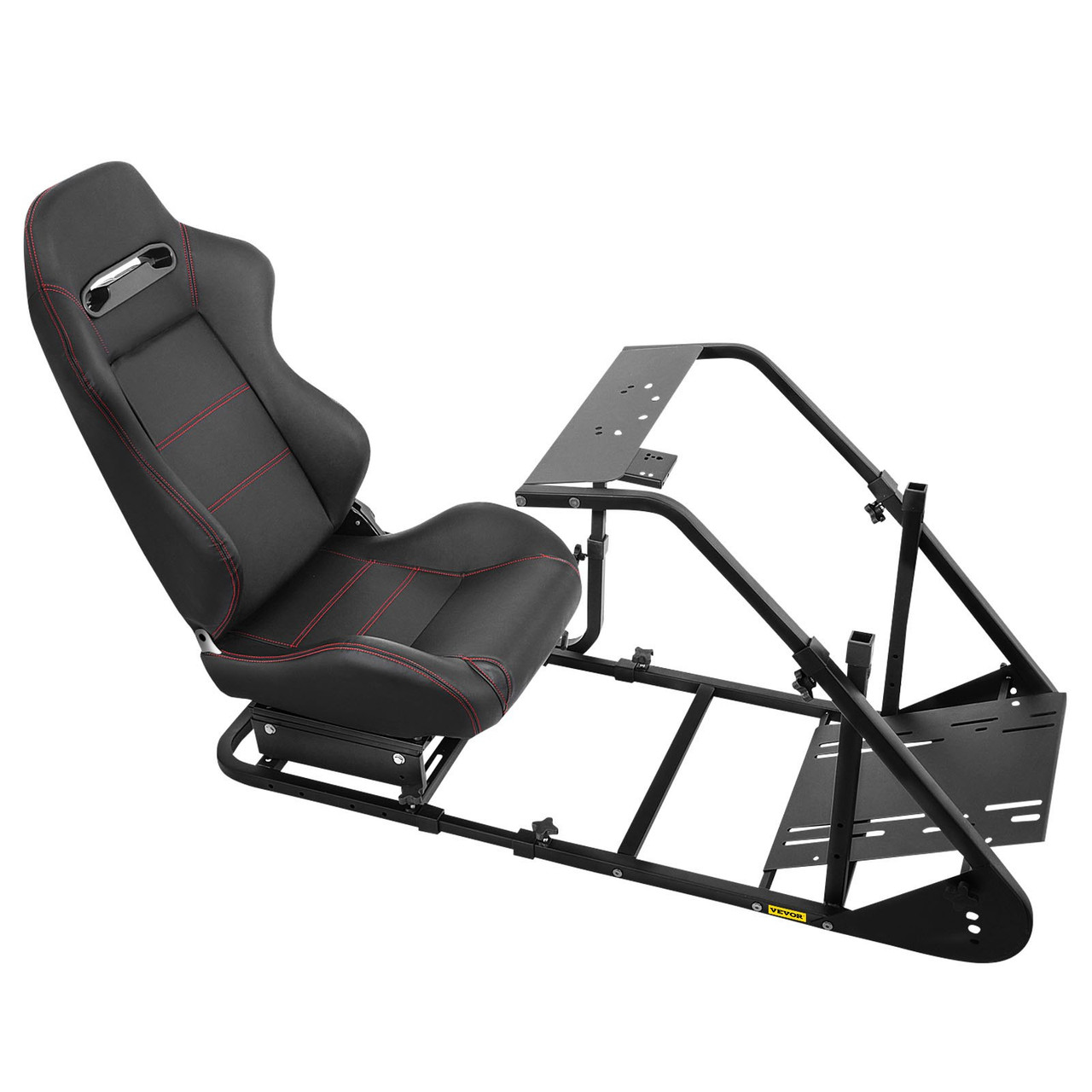 VEVOR Rs6 Racing Simulator Cockpit Gaming Chair W/ Stand Stretchable Height Adjustable