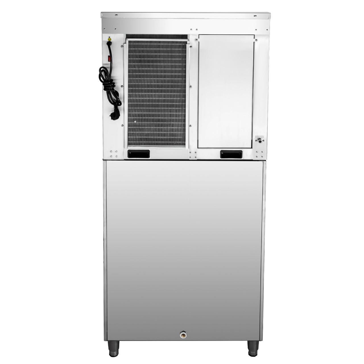 VEVOR Slice Ice Machine 570 LBS/24 H Ice-Making Capacity Slice Flake Ice Maker with 529 LBS Ice Storage Capacity Slice Flake Ice Machine Split-Type Slice Ice Maker with Water Filters for Cafeteria