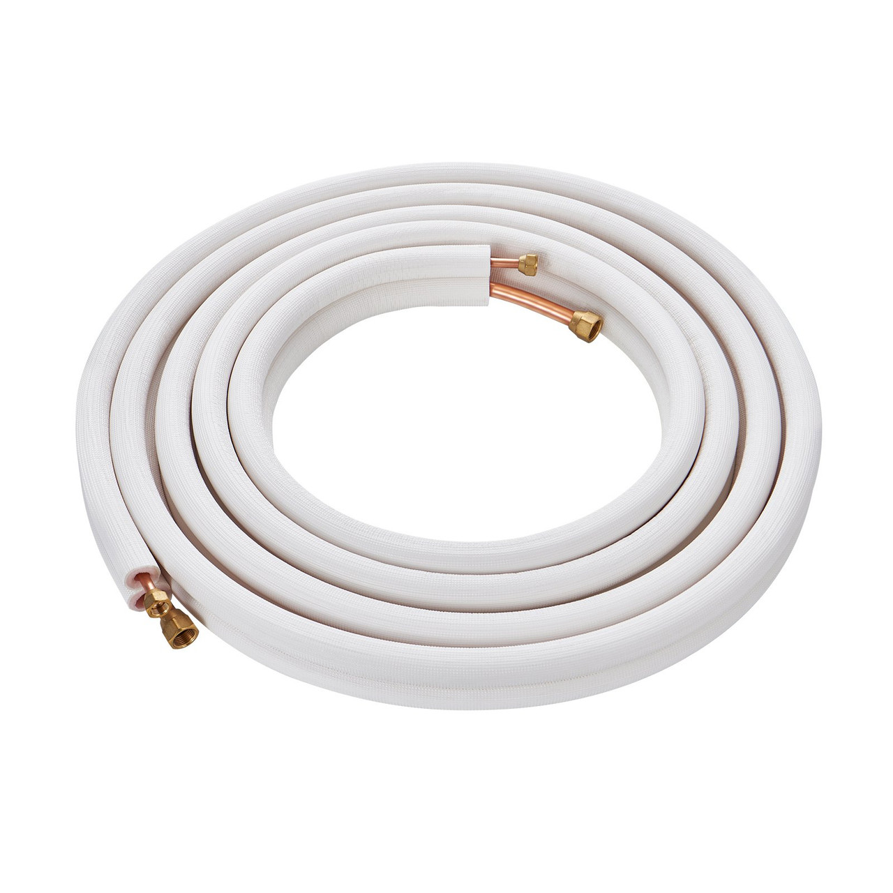 VEVOR 25FT Mini Split Line Set, 1/4" & 3/8" O.D Copper Pipes Tubing and Triple-Layer Insulation, for Mini Split Air Conditioning Refrigerant or Heating Pump Equipment & HVAC with Wrapping Strips.