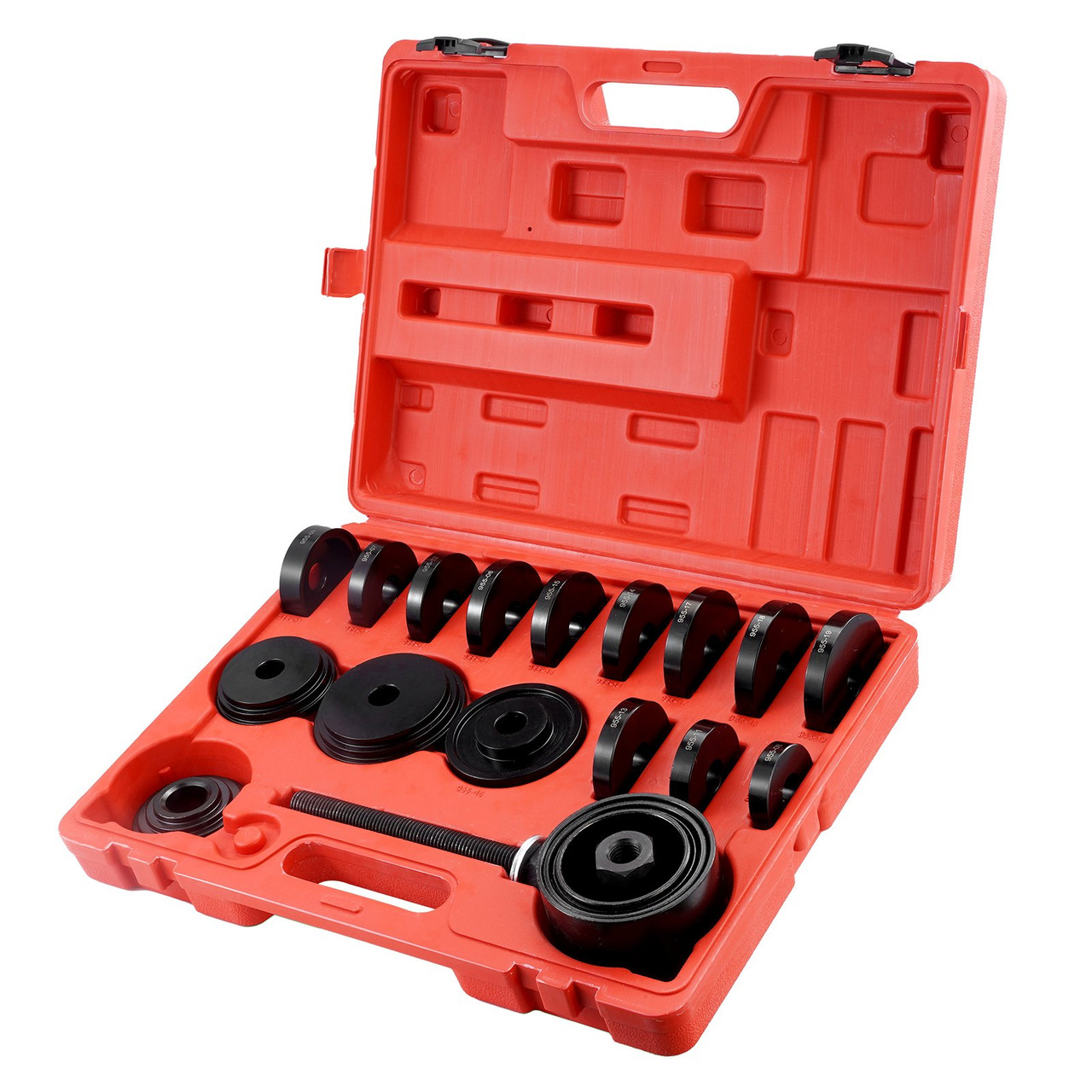 VEVOR Wheel Bearing Press Kit, 23 pcs FWD Bearing Puller Tools, for Front Wheel Drive Bearing Removal and Installation, Wheel Bearing Tool with Sliding Screws, Bushings, Sleeve Plates, Storage Case