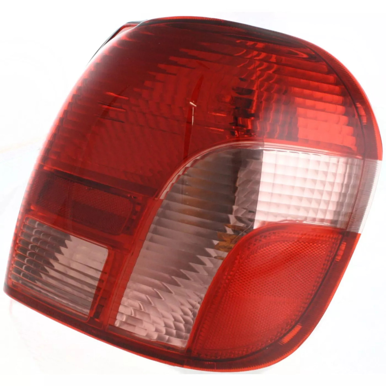 Halogen Tail Light Set For 2000-2002 Toyota Echo Clear & Red Lens w/ Bulbs 2Pcs