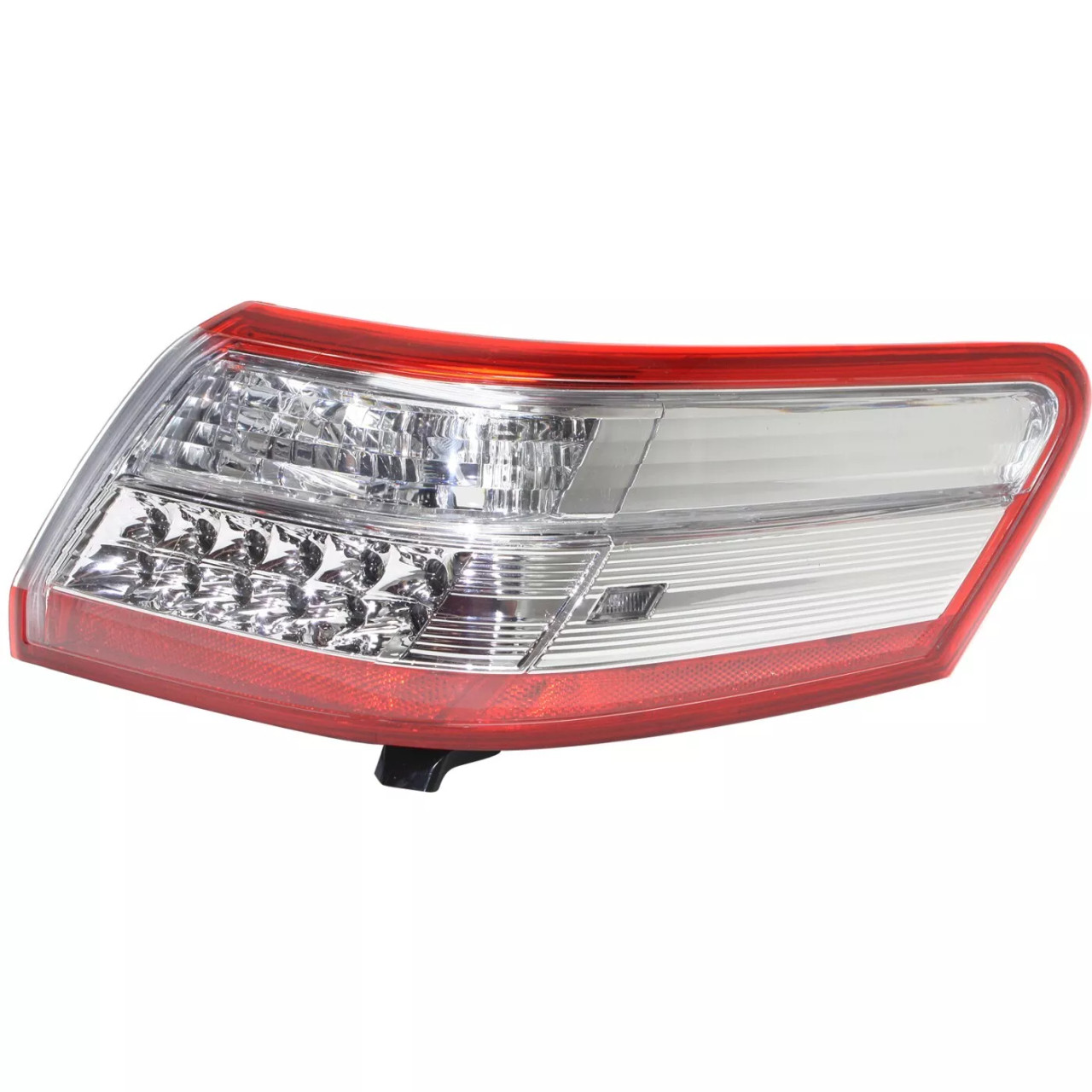 Halogen Tail Light Set For 2010-2011 Toyota Camry Hybrid Outer Clear/Red 2Pcs