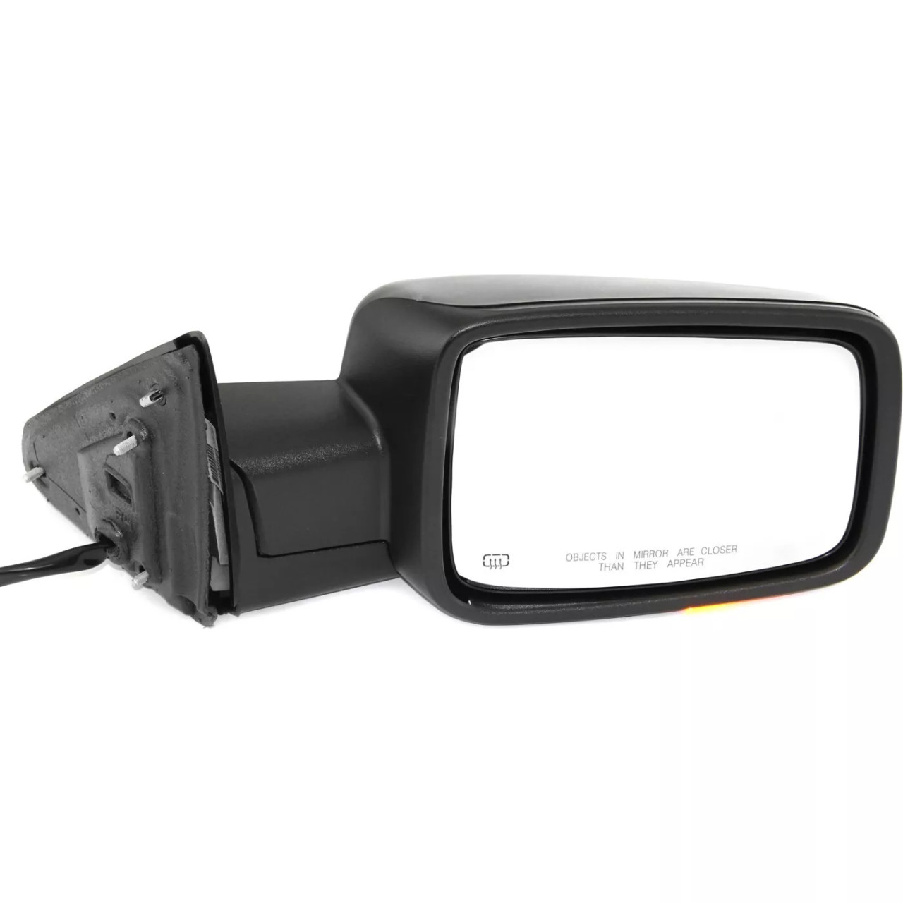Mirror Set Of 2 For 2013-2018 Ram 1500 Manual Folding Textured Black Heated