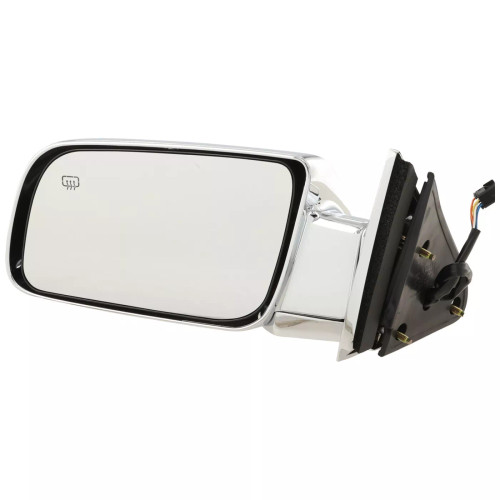 Mirror For 1988-1998 Chevrolet C1500 Driver Side Power Heated Chrome