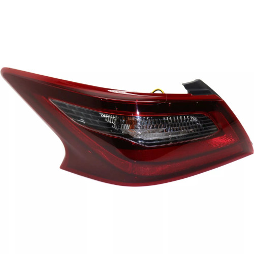 Tail Light Set For 2018 Nissan Altima LH Inner Outer Clear Red w/ Black Halogen