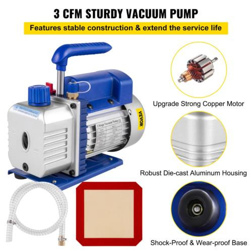 VEVOR 1 Gallon Vacuum Degassing Chamber Stainless Steel Degassing Chamber 3.8L V