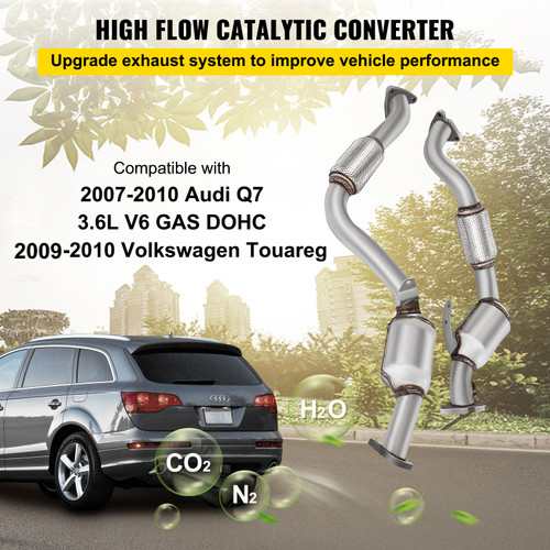 VEVOR Pair of Catalytic Converter Fits 2008 2009 Audi Q7 3.6L V6