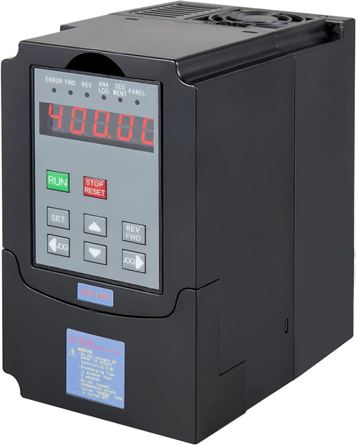 VEVOR VFD 2.2KW,Variable Frequency Drive 10A,CNC VFD Motor Drive Inverter Converter 220V,for Spindle Motor Speed Control (1or 3 Phase Input,3 Phase Output)
