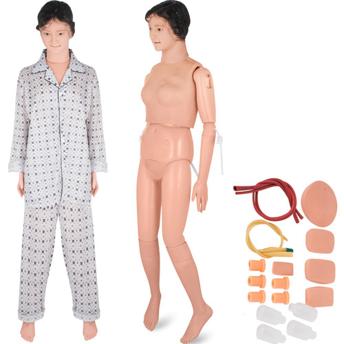 VEVOR Manikin for The Cure of The Patient Didactic Material in PVC Medical Training Teaching Manikin Model Woman for Teaching at School of Nursing Medicine
