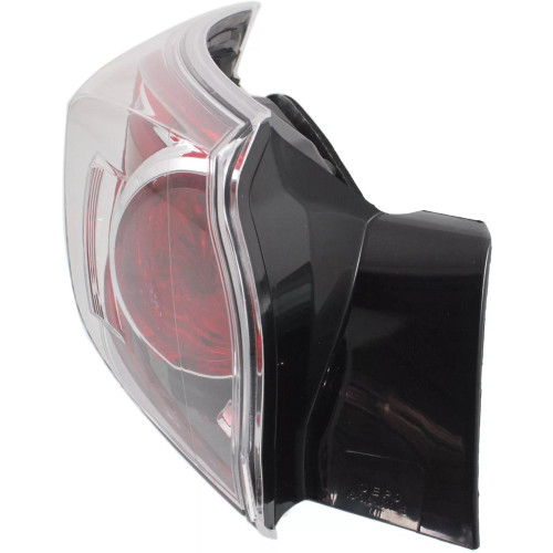Halogen Tail Light For 2010-2013 Mazda 3 Hatchback Left Outer Clear/Red w/Bulbs