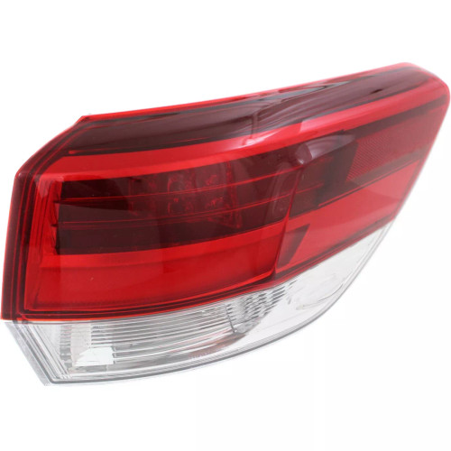 Tail Light For 2017 Toyota Highlander Passenger Side Outer LED with Bulb