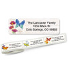 Flowers & Butterflies Address Labels on Rolls