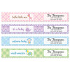 Pink Delightful Baby Wrap Around Address Labels