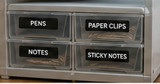 Office Supply Organization with Custom Labels