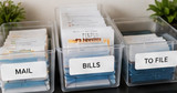 Labeling Incoming Mail: A Three-Bin System for Bills, Action, and Filing
