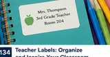 Substitute Teacher Organization Labels for a Smoother School Day