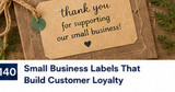 Customer Loyalty Inserts and Labels for Repeat Small-Business Orders