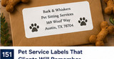 Pet Service Labels for Groomers, Sitters, Walkers, and Boarding Businesses