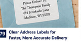 Clear Address Labels on Colored Envelopes: Contrast and Placement