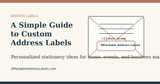 A Simple Guide to Custom Address Labels for Families