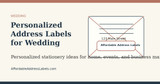 Personalized Address Labels for Wedding Invitations