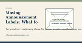 Moving Announcement Labels: What to Include