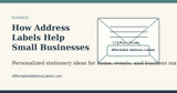 How Address Labels Help Small Businesses Look Professional