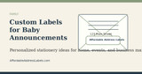 Custom Labels for Baby Announcements and Family Mail