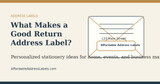 What Makes a Good Return Address Label?