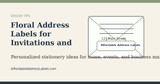 Floral Address Labels for Invitations and Personal Notes