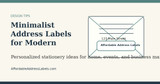 Minimalist Address Labels for Modern Homes
