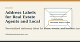 Address Labels for Real Estate Agents and Local Businesses