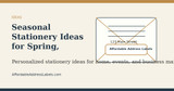 Seasonal Stationery Ideas for Spring, Summer, Fall, and Winter