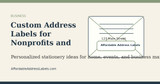 Custom Address Labels for Nonprofits and Fundraising Mail