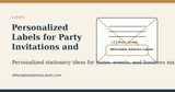 Personalized Labels for Party Invitations and Events