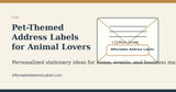 Pet-Themed Address Labels for Animal Lovers