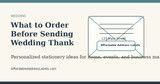 What to Order Before Sending Wedding Thank You Cards