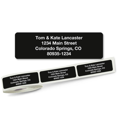 Solid Black Address Labels on Rolls
