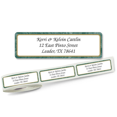 Green Borders Address Labels on Rolls