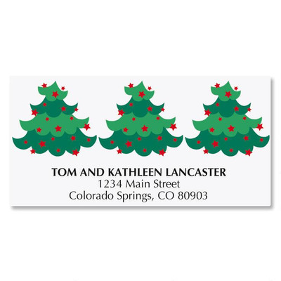 Christmas Trees Address Labels