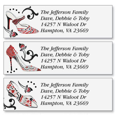 Elegant Shoes Classic Address Labels (3 Designs)