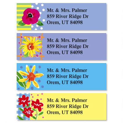 Painted Petals Classic Address Labels (4 designs)