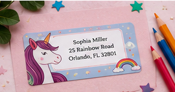 Kid-Friendly Address Labels for Pen Pals, Birthday Cards, and Camp Mail
