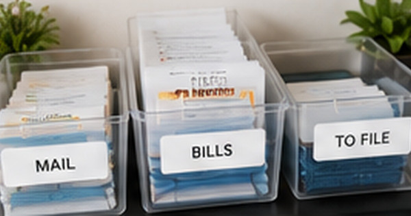 Labeling Incoming Mail: A Three-Bin System for Bills, Action, and Filing
