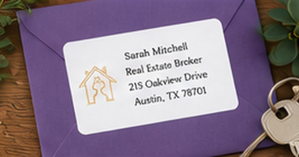 Real Estate Closing Gift Labels and Follow-Up Mail Clients Remember