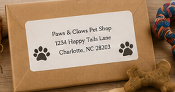 Pet Groomer and Pet-Sitter Labels for Appointment Cards and Packages